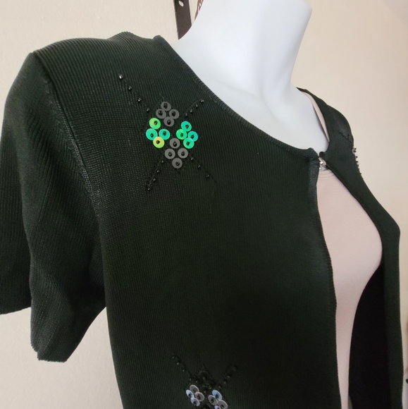 3/$20 Black Shrug with Sequins - Picture 4 of 9